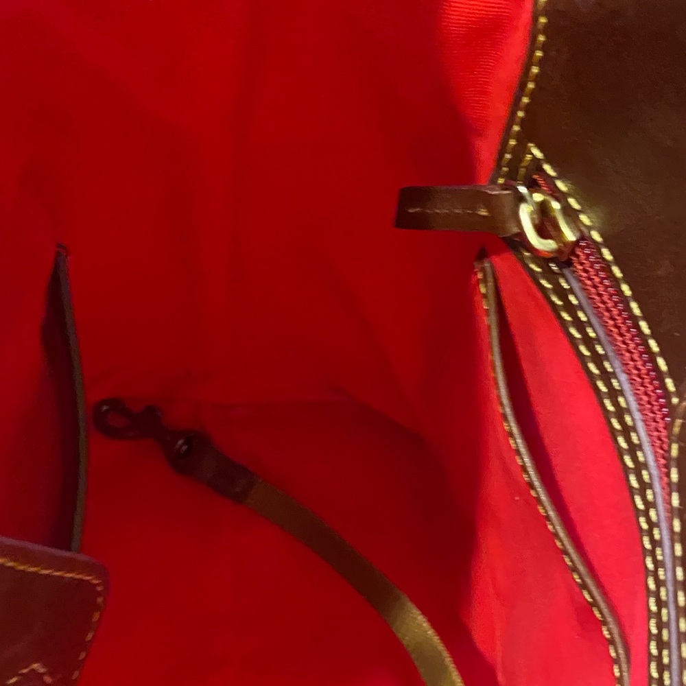 Dooney & Bourke Brown Leather Tote - Picture 8 of 11